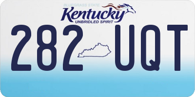 KY license plate 282UQT