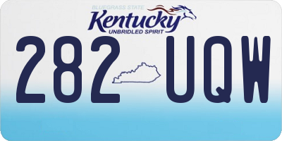 KY license plate 282UQW