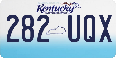 KY license plate 282UQX