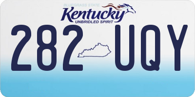 KY license plate 282UQY