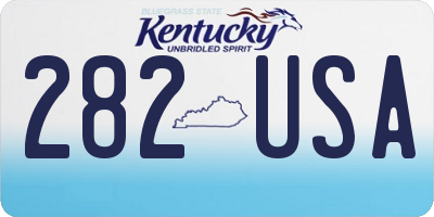 KY license plate 282USA