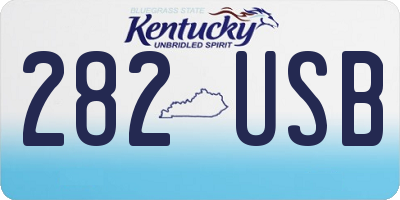 KY license plate 282USB