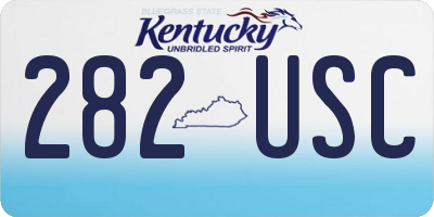 KY license plate 282USC