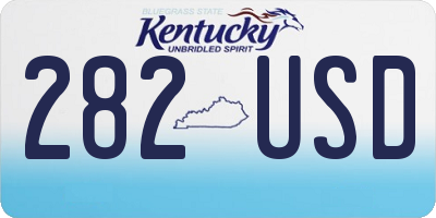 KY license plate 282USD