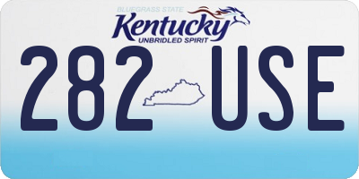 KY license plate 282USE