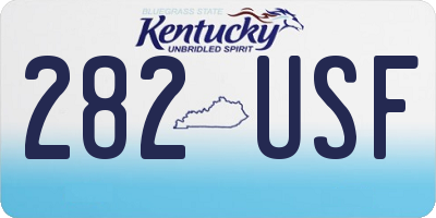 KY license plate 282USF