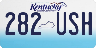 KY license plate 282USH
