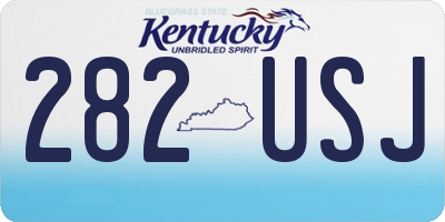 KY license plate 282USJ