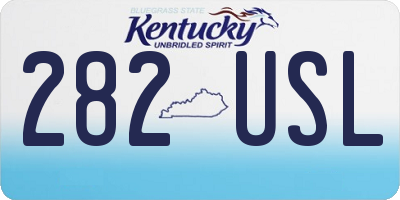 KY license plate 282USL