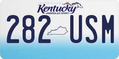KY license plate 282USM