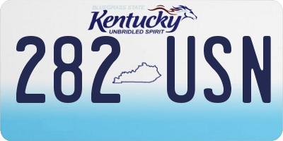 KY license plate 282USN
