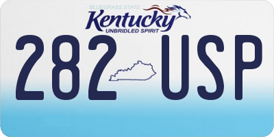 KY license plate 282USP