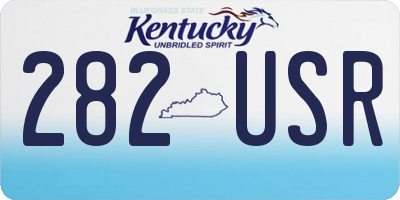 KY license plate 282USR