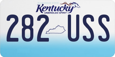 KY license plate 282USS