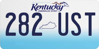 KY license plate 282UST