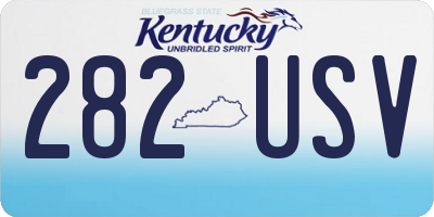 KY license plate 282USV