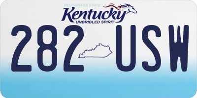 KY license plate 282USW