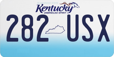 KY license plate 282USX