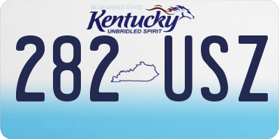 KY license plate 282USZ