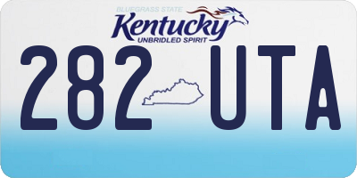 KY license plate 282UTA