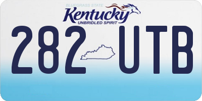 KY license plate 282UTB