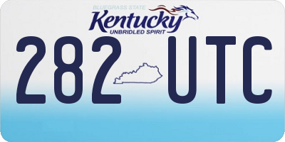 KY license plate 282UTC