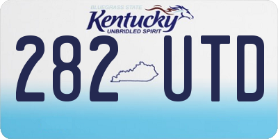 KY license plate 282UTD