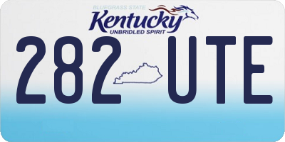 KY license plate 282UTE