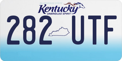 KY license plate 282UTF