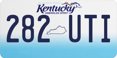 KY license plate 282UTI