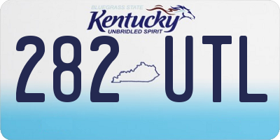KY license plate 282UTL