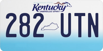 KY license plate 282UTN