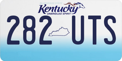 KY license plate 282UTS