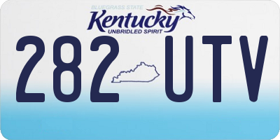 KY license plate 282UTV