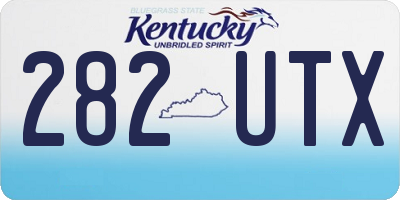 KY license plate 282UTX