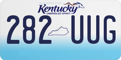 KY license plate 282UUG