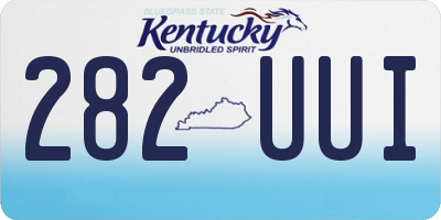 KY license plate 282UUI