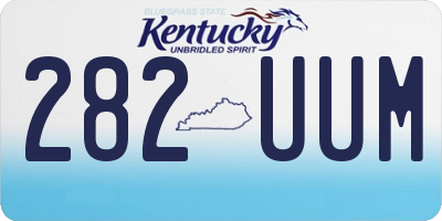 KY license plate 282UUM