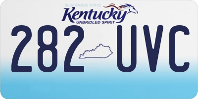 KY license plate 282UVC