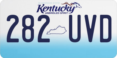 KY license plate 282UVD