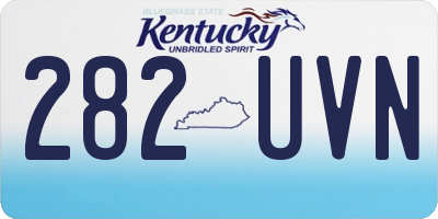 KY license plate 282UVN