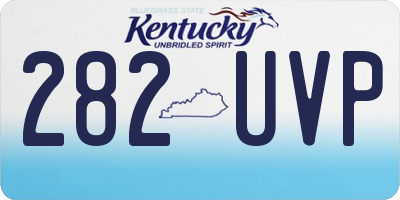 KY license plate 282UVP