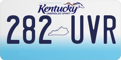 KY license plate 282UVR