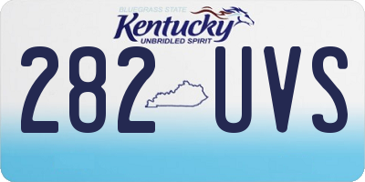 KY license plate 282UVS