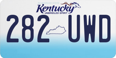KY license plate 282UWD