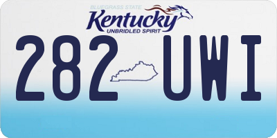 KY license plate 282UWI