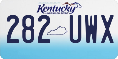 KY license plate 282UWX