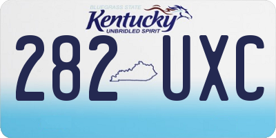 KY license plate 282UXC