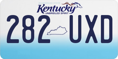 KY license plate 282UXD