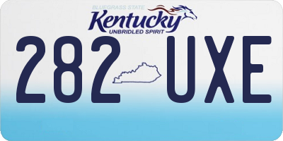 KY license plate 282UXE